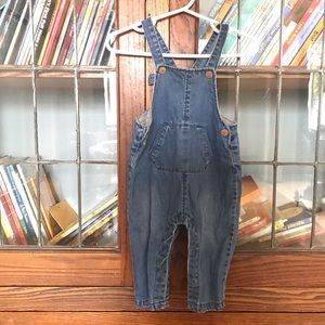 Zara Mini Baby Unisex Lined denim overalls